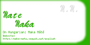 mate maka business card