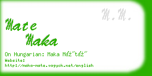 mate maka business card